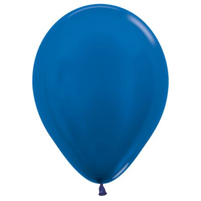 Ballon bleu métallisé en latex 11 pouces