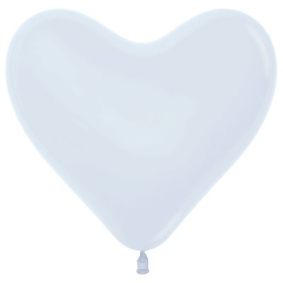 Ballon cœur blanc en latex 12 pouces