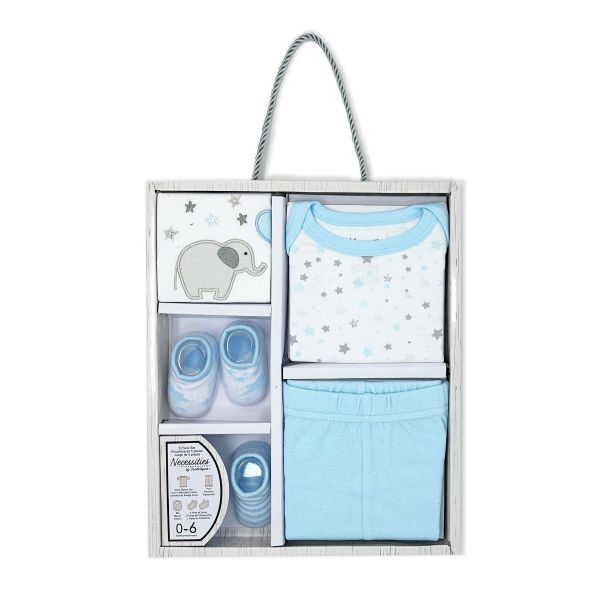Ensemble éléphant en coton 5 pièces bleu Tendertyme