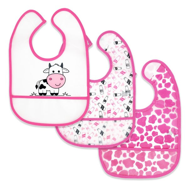 Bavoir ensemble de 3 rose Baby Mode