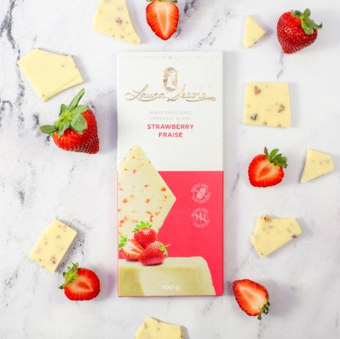 Barre de chocolat blanc et fraises Laura Secord