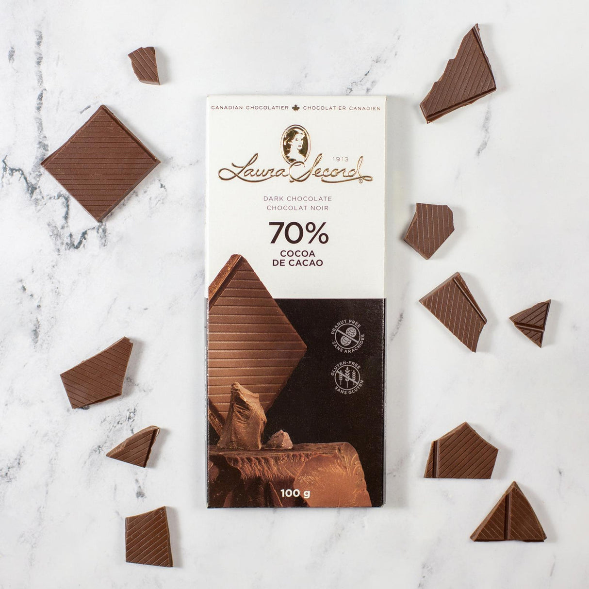 Barre de chocolat noir 70 % Laura Secord