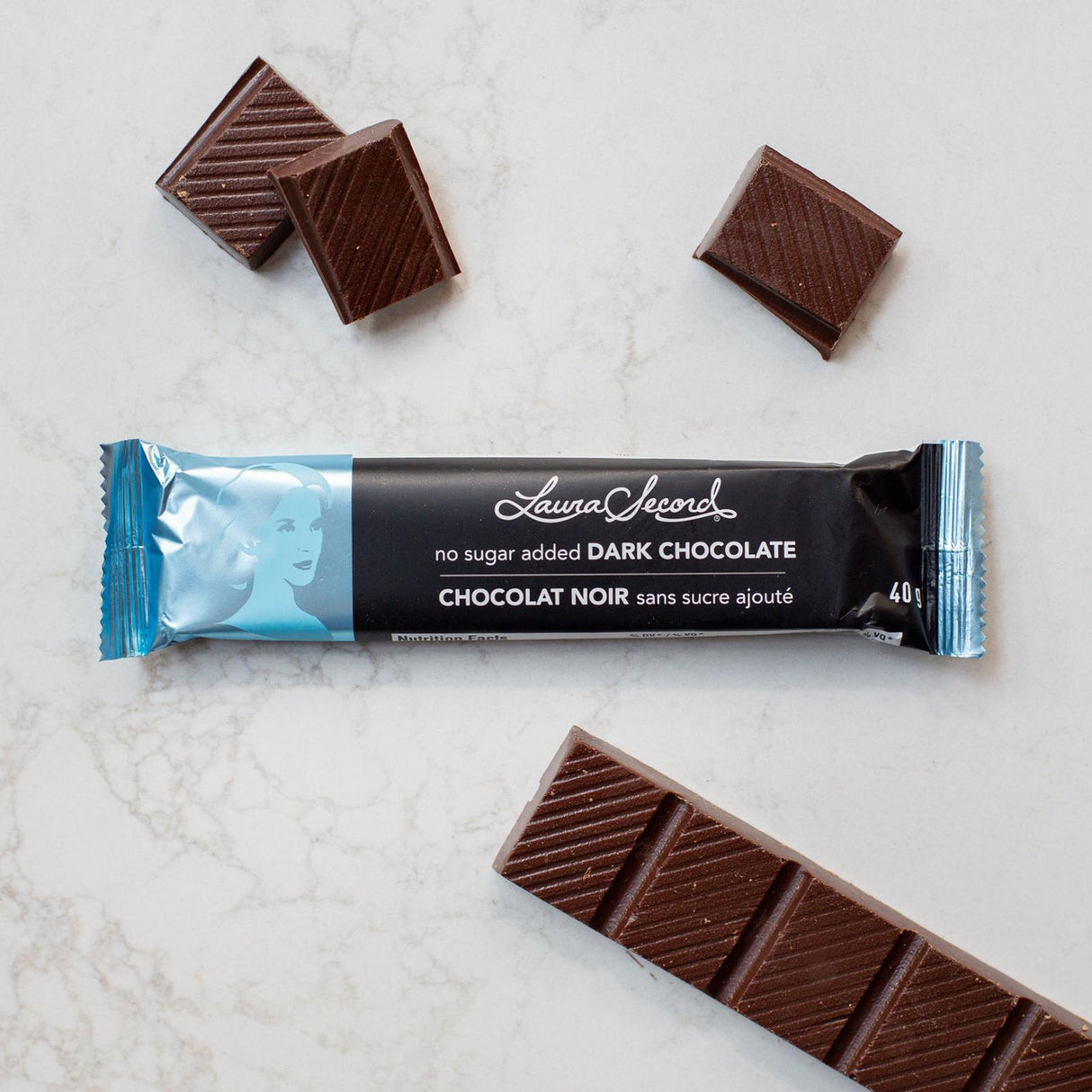 Barre de chocolat noir sans sucre ajouté Laura Secord