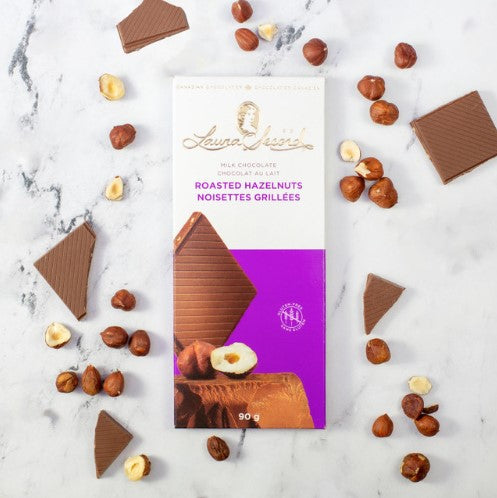 Barre de chocolat au lait aux noisettes grillées Laura Secord