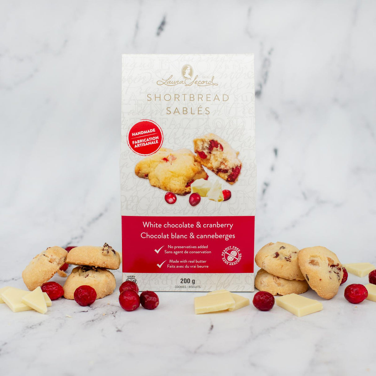 Biscuits sablés chocolat blanc et canneberges