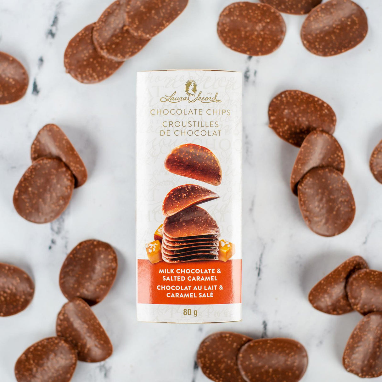 Croustilles de chocolat au lait et caramel salé Laura Secord