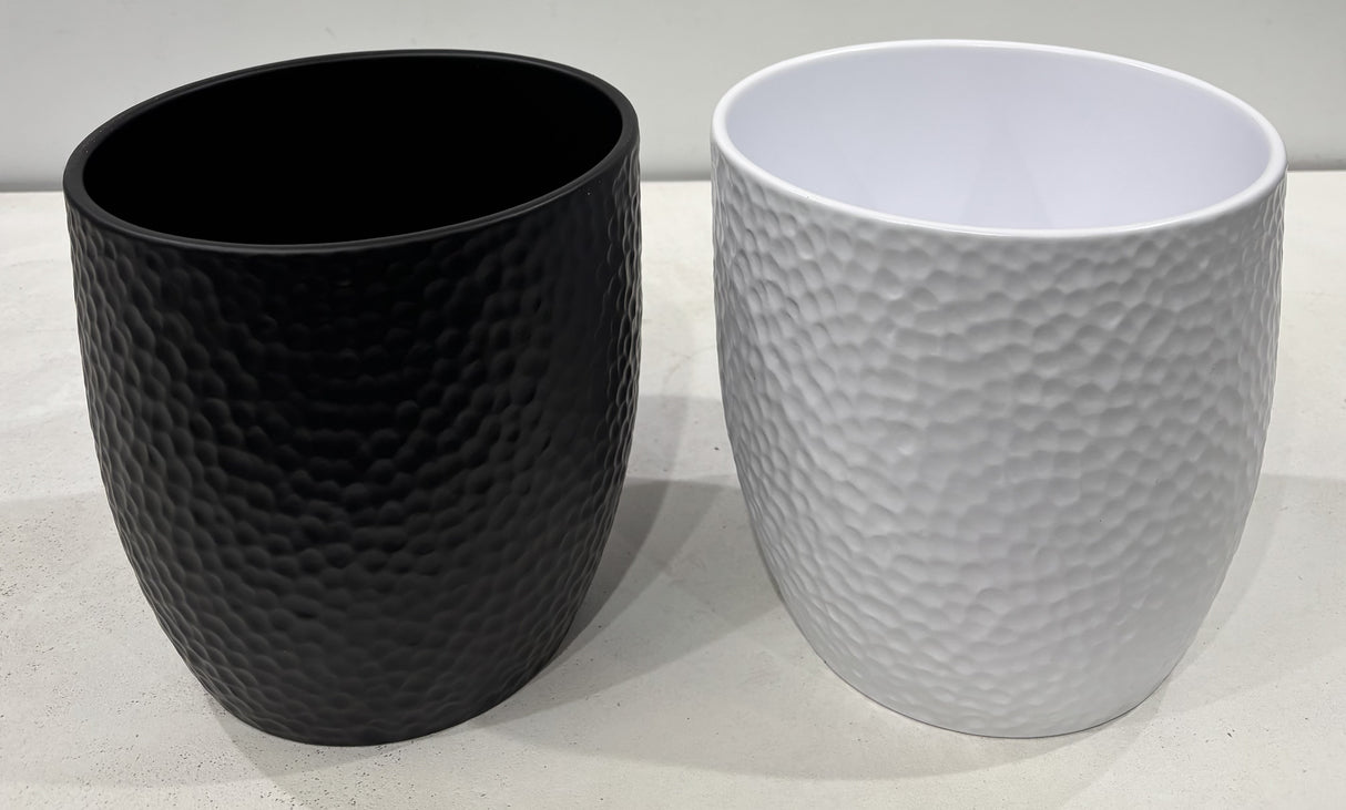 Cache-pot Boston blanc mat 14 cm