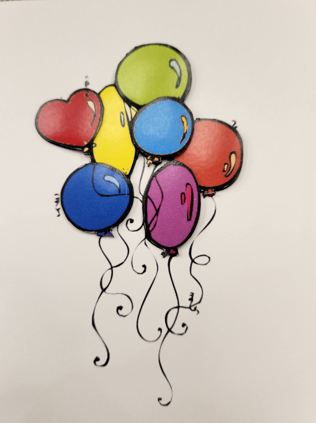 Carte avec ballons