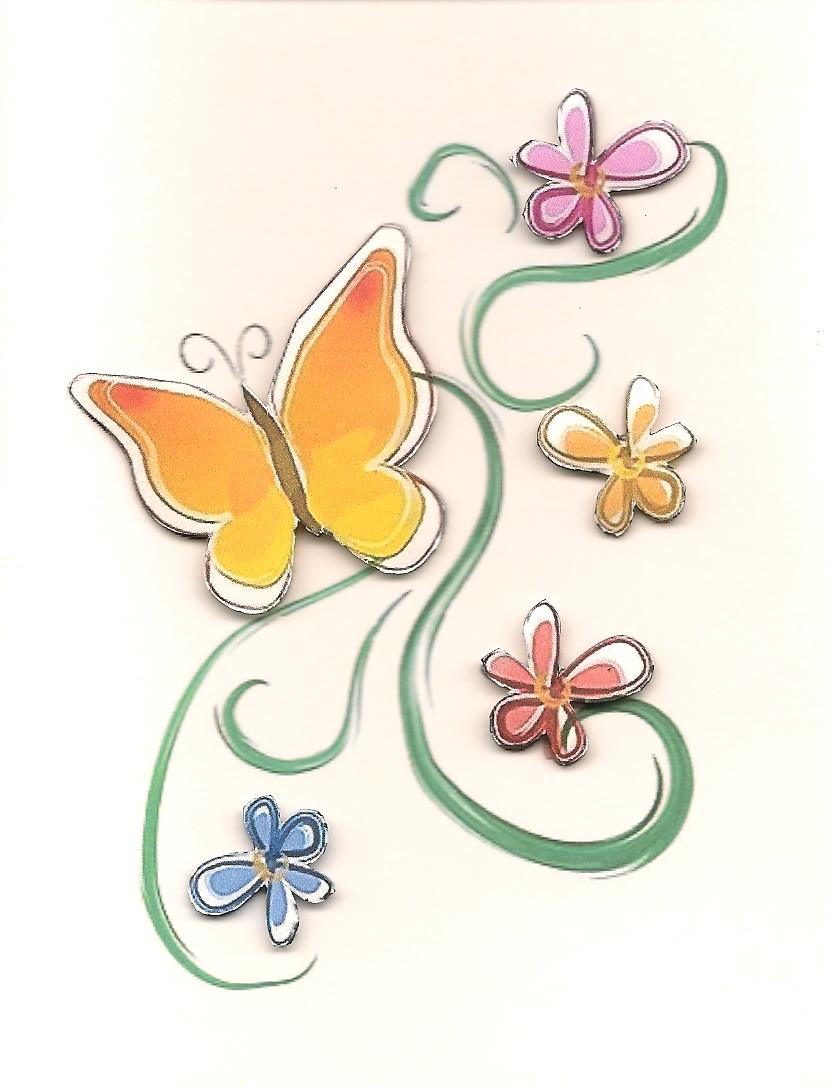 Carte avec papillons