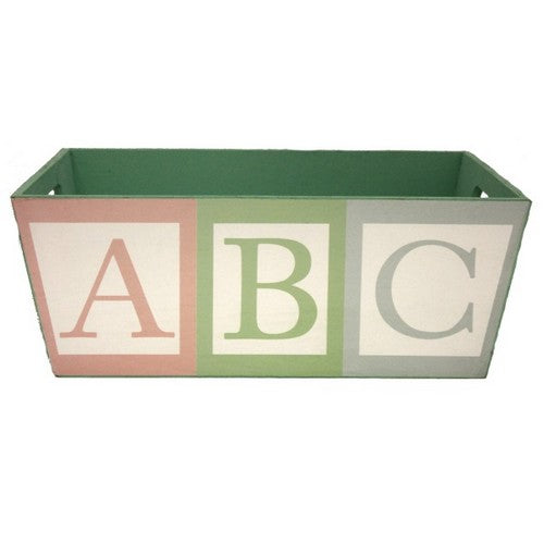 Contenant ABC rectangulaire_ bois _ 12''