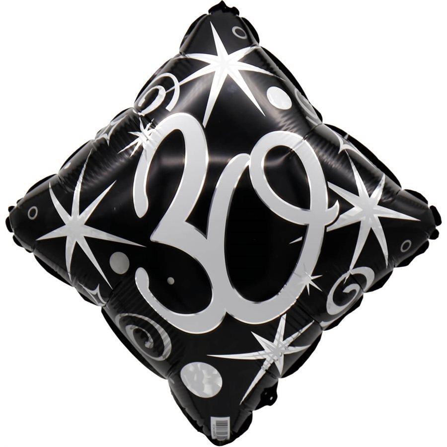 Ballon _ Chiffre 30 _ Étincelles et tourbillon _ Mylar 18''