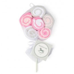 Naissance _ Débarbouillettes Lollilop _ paquet de 12 _ Rose _ TENDERTYME