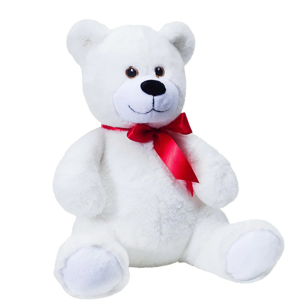 Peluche - Bradley Bear blanc avec rubban