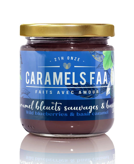 Caramel onctueux - Bleuets sauvages et basilic - Caramels F.A.A