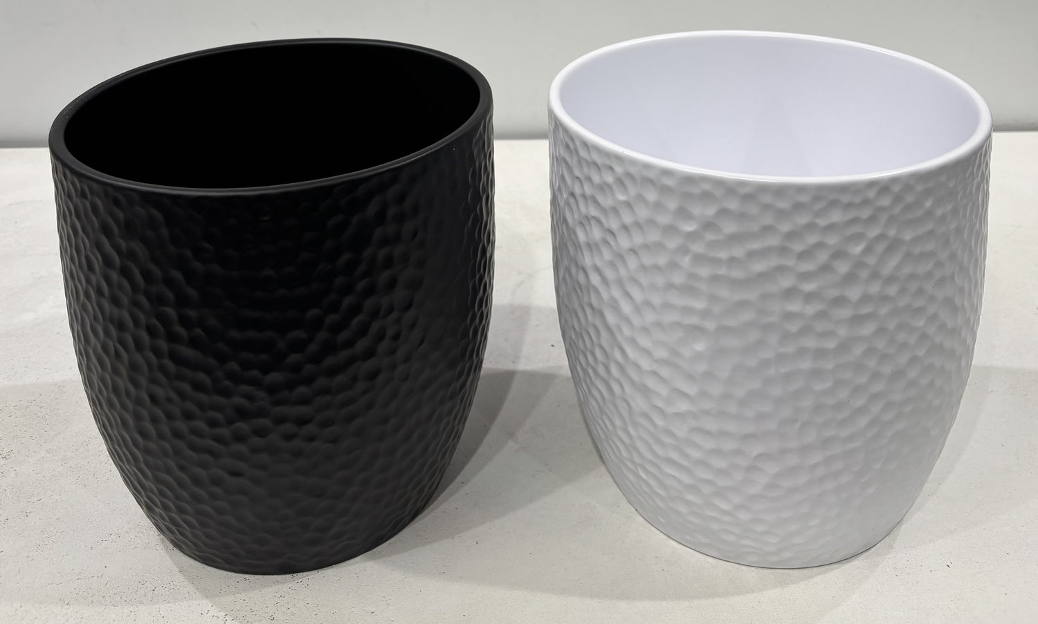 Cache-pot Boston blanc mat 14 cm