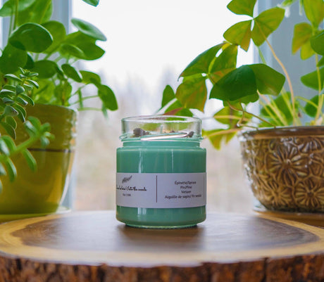 Chandelle de soya parfumée Dans les bois de Nektar Créations