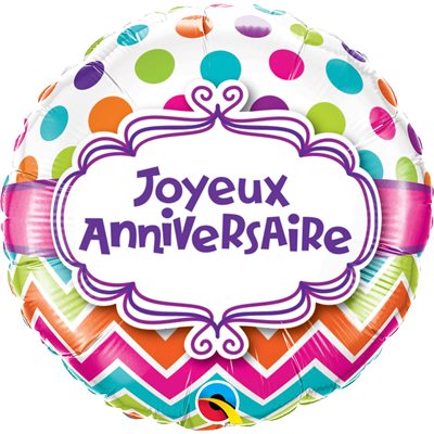 Ballon _ Joyeux Anniversaire _ MYLAR 18''