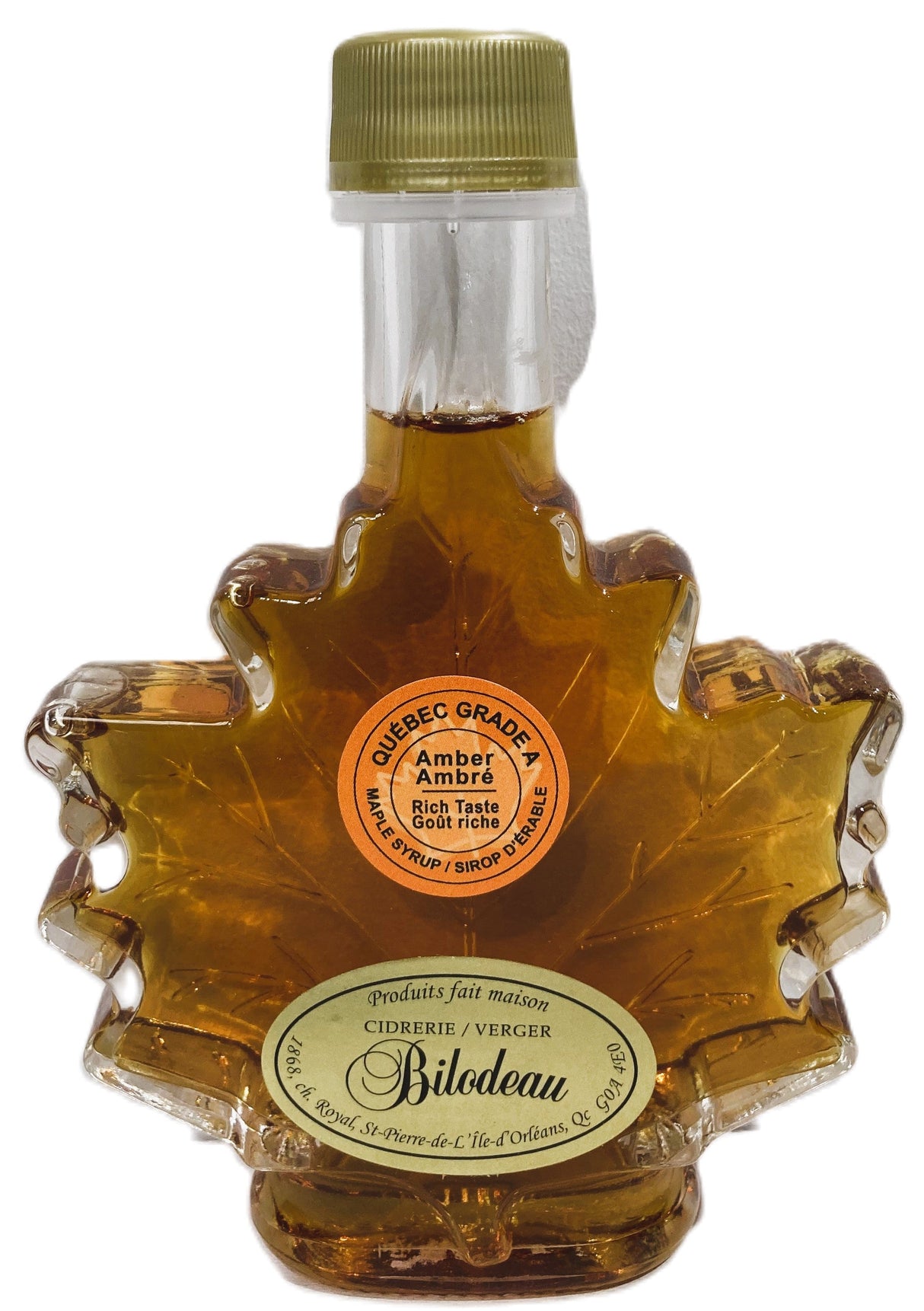 Sirop d'érable (feuille) _ Cidrerie verger Bilodeau