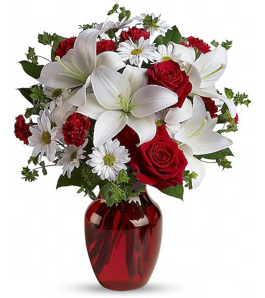 Fleurs naturelles - Sois mon bouquet d'amour aved des roses rouges